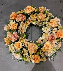 Wreath  Peach & Green